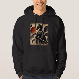 Samurai Dragon Warrior Japanese Art Ukiyo Graphic Hoodie
