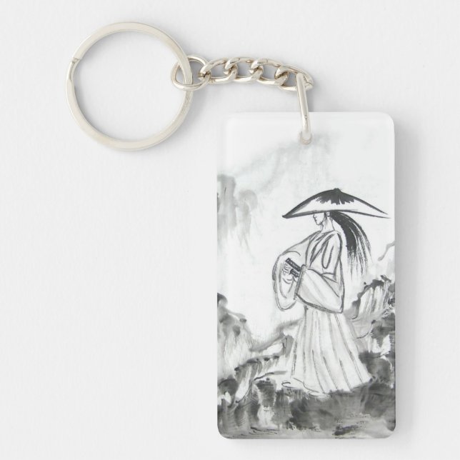 Samurai Drawing Sword Keychain (Front)