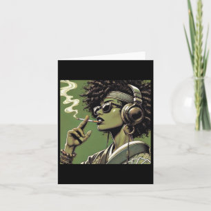 Samurai Femme Retro Vibes With Modern Cool Sticker Card