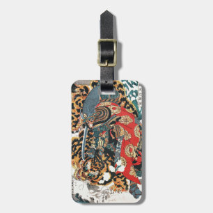 Samurai Fighting a Tiger, Kuniyoshi, Ukiyo-e Luggage Tag