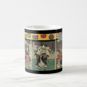 Samurai fighting ghosts and snakes c. 1850 coffee mug