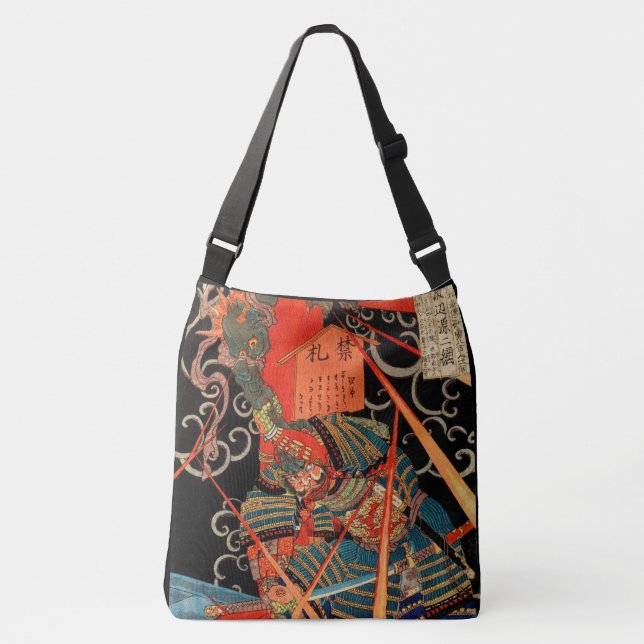 SAMURAI FIGHTING MONSTER CROSSBODY BAG (Front)