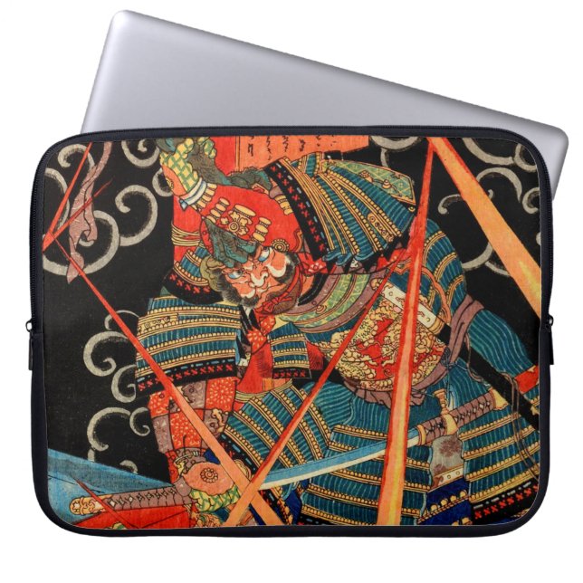 SAMURAI FIGHTING MONSTER LAPTOP SLEEVE (Front)