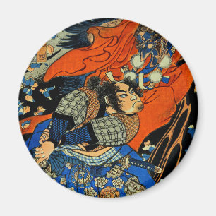 SAMURAI FIGHTING MONSTER MAGNET