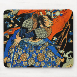 SAMURAI FIGHTING MONSTER MOUSE MAT