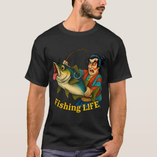 Samurai Fisherman Controlling Giant Fish – Fishi T-Shirt
