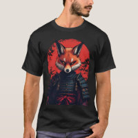 Samurai Fox Warrior Japanese Ninja Fox Kawaii T-Sh