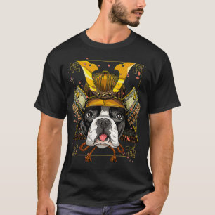 Samurai French Bulldog Dog Warrior Samurai Lovers  T-Shirt