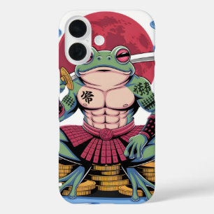 Samurai Frog Warrior art iPhone 16 Case