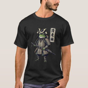 Samurai Frog Warrior Art Japanese Style Cool Bushi T-Shirt