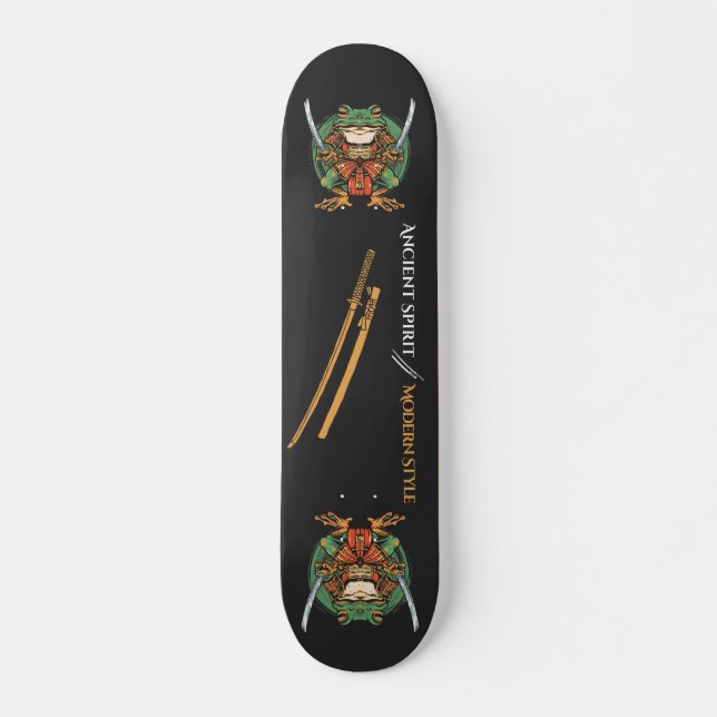 Samurai frog warrior Skateboard (Front)