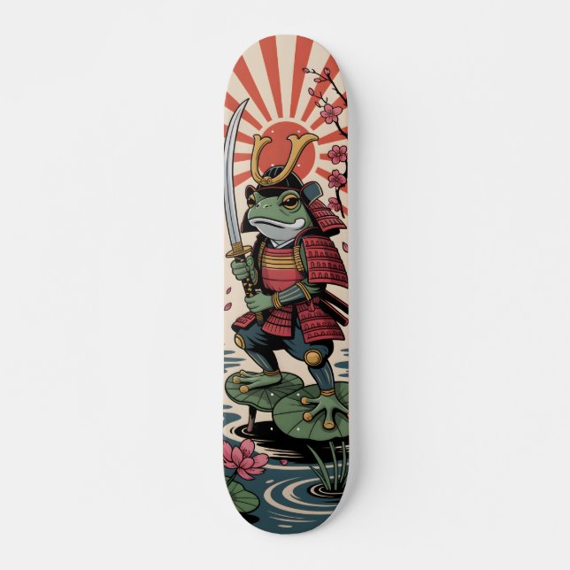 Samurai Frog warrior Skateboard (Front)