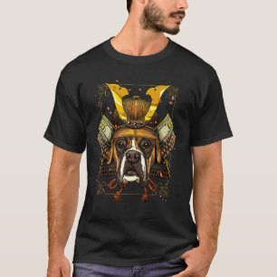 Samurai German Boxer Dog Japanese Warrior Bushido T-Shirt