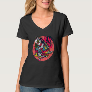 Samurai Girl Dragon Warrior Ninja Japanese Katana T-Shirt