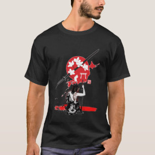 Samurai Girl warrior bushido code Japanese swordsm T-Shirt