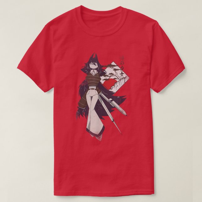 Samurai Girl Warrior Ukiyo Fpe Fundamental Paper E T-Shirt (Design Front)