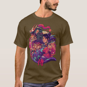 Samurai Girl Warrior Woman Bushido Code Japan T-Sh T-Shirt