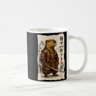 Samurai Groundhog Japanese Art Warrior Animal Love Coffee Mug