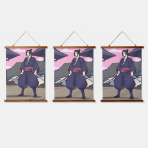samurai hanging tapestry
