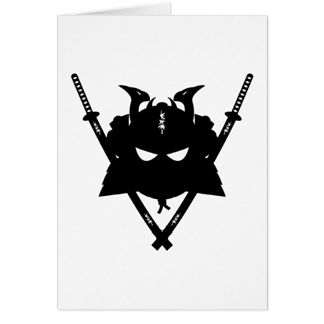 Samurai Helmet & Swords Card (Front)