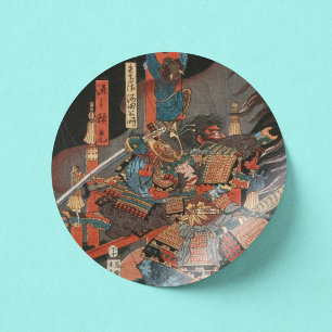 Samurai Hero Minamoto no Yorimitsu Classic Round Sticker