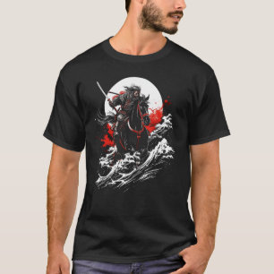 Samurai Horseback Archery Japan Art Graphic Tee