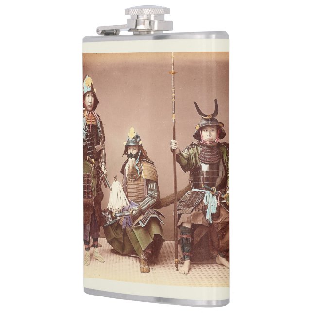 Samurai in Armour  Hip Flask (Left)