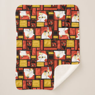 Samurai Jack & Aku Character Art Panel Pattern Sherpa Blanket
