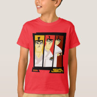 Samurai Jack Character Tri-Panel Futuristic Frame