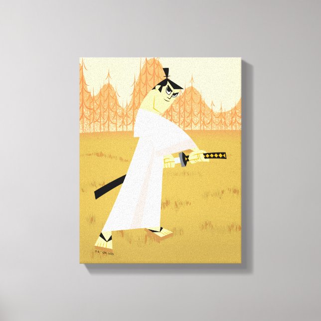 Samurai Jack Drawing Sword Canvas Print (Front)