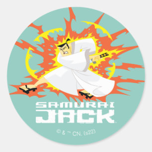 Samurai Jack Energy Graphic Classic Round Sticker