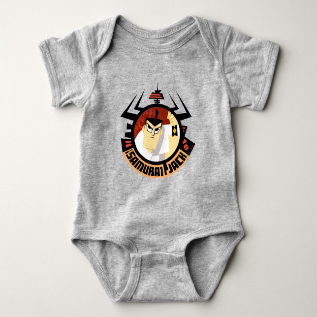 Samurai Jack In Aku Futuristic Frame Baby Bodysuit (Front)