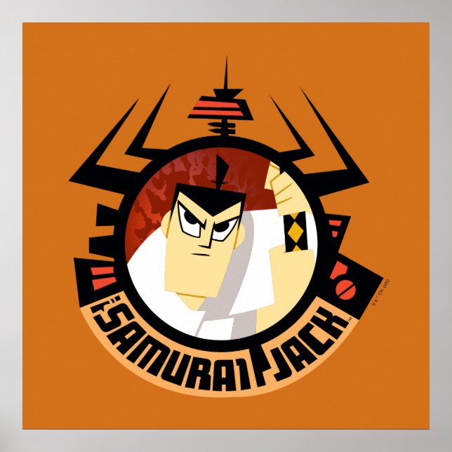 Samurai Jack In Aku Futuristic Frame Poster (Front)