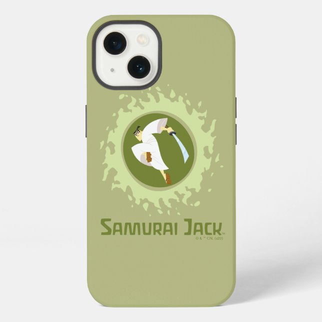 Samurai Jack Leaping Graphic iPhone Case (Back)