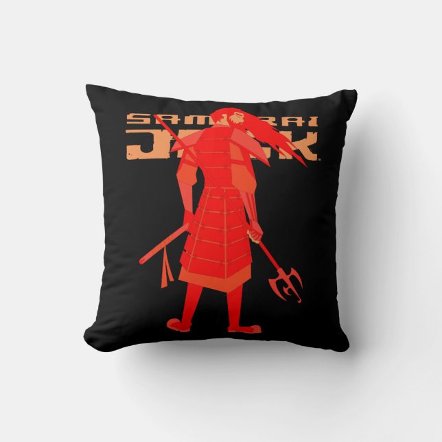 Samurai Jack Red Warrior Graphic Cushion (Front)