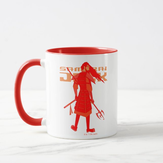 Samurai Jack Red Warrior Graphic Mug (Left)