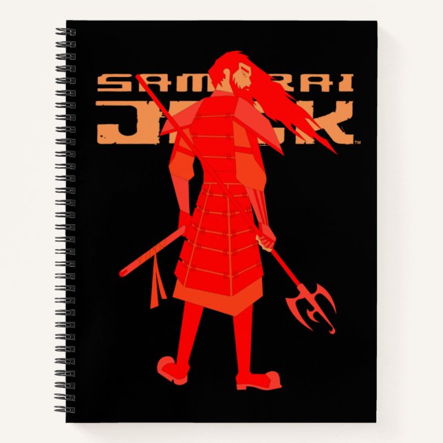 Samurai Jack Red Warrior Graphic Notebook (Front)
