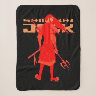 Samurai Jack Red Warrior Graphic Sherpa Blanket