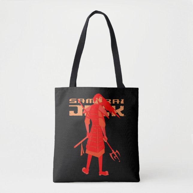Samurai Jack Red Warrior Graphic Tote Bag (Front)