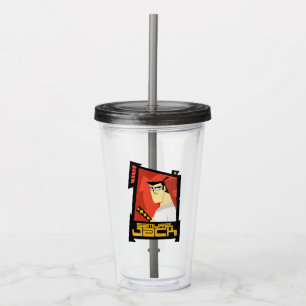 Samurai Jack Smiling Futuristic Frame Graphic Acrylic Tumbler