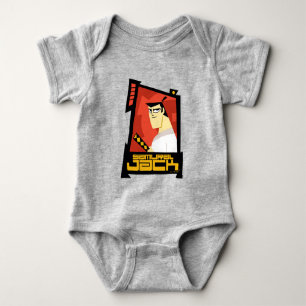 Samurai Jack Smiling Futuristic Frame Graphic Baby Bodysuit