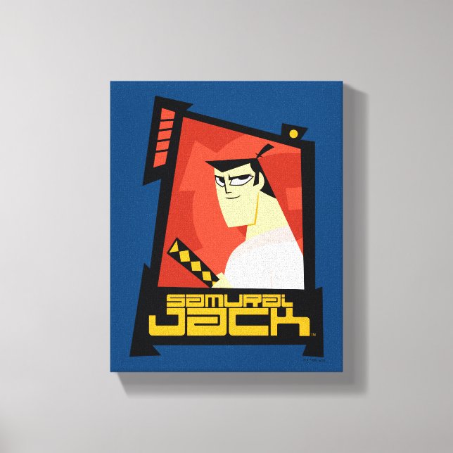 Samurai Jack Smiling Futuristic Frame Graphic Canvas Print (Front)