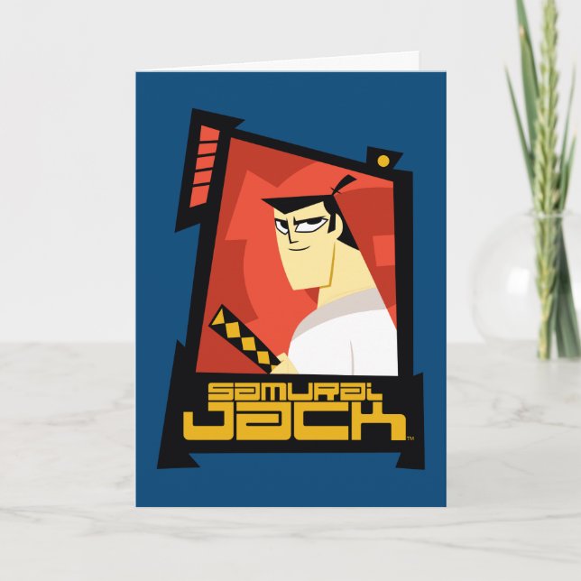 Samurai Jack Smiling Futuristic Frame Graphic Card (Front)