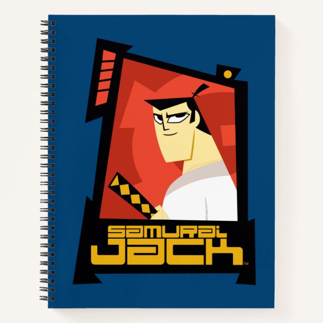 Samurai Jack Smiling Futuristic Frame Graphic Notebook (Front)