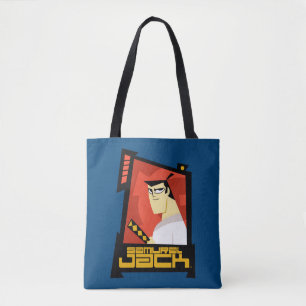 Samurai Jack Smiling Futuristic Frame Graphic Tote Bag