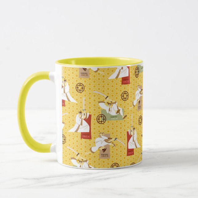 Samurai Jack Sword Poses Character Art Pattern Mug (Left)