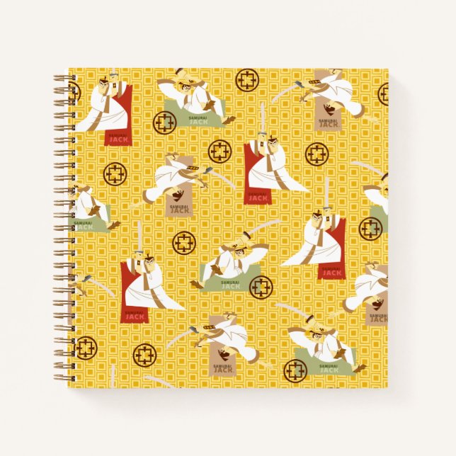 Samurai Jack Sword Poses Character Art Pattern Notebook (Front)