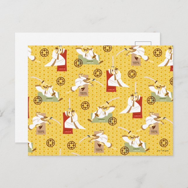 Samurai Jack Sword Poses Character Art Pattern Postcard (Front/Back)