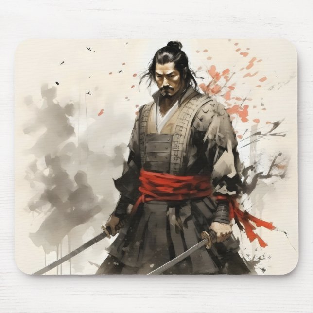 Samurai Japan Warrior Mouse Mat (Front)