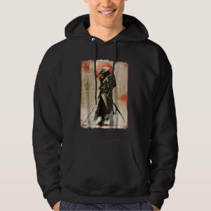 Samurai Japanese Retro Art Prin Bushido Hoodie
